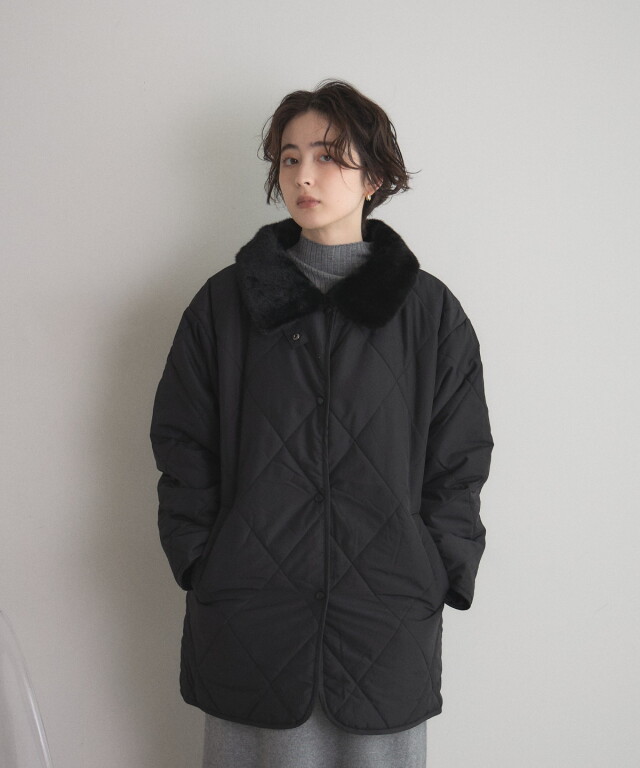 た*ら様 【雰囲気抜群】LOST CONTROL 中綿 ファー襟 キルティング オフィシャルサイト限定】ファー襟キルトジャケット