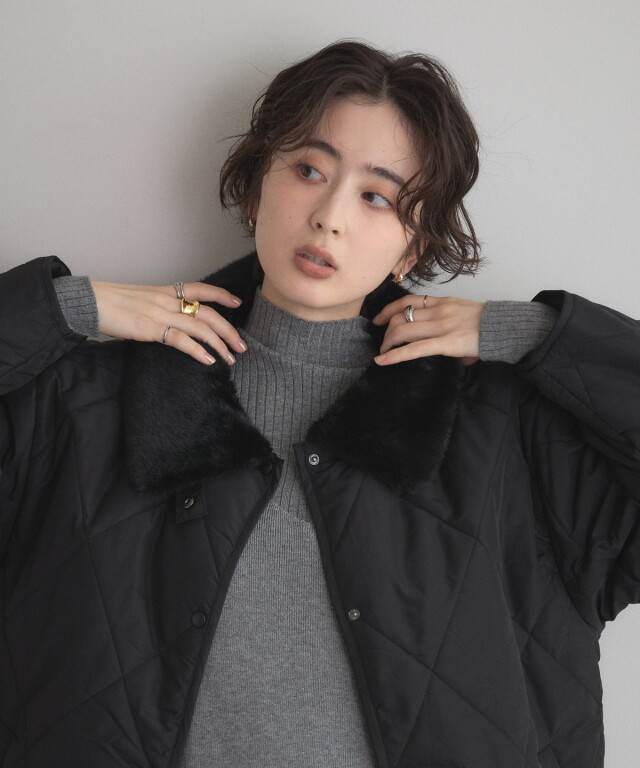 オフィシャルサイト限定】ファー襟キルトジャケット