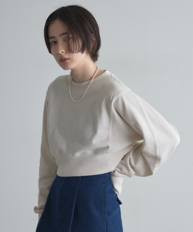 MAZZEL OnlyYou スウェット ショート丈 short アイボリー 【公式通販】