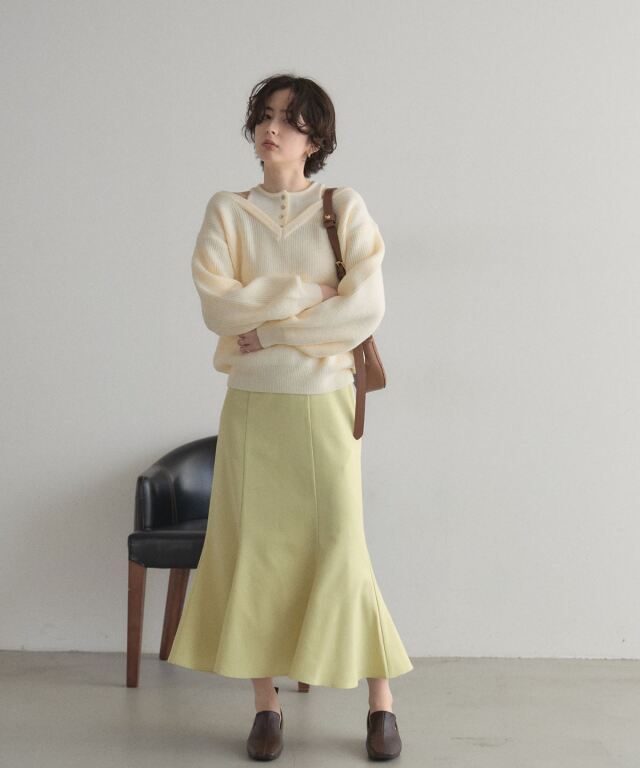 オフィシャルサイト限定】タンクレイヤード風ショルダーオープンニット