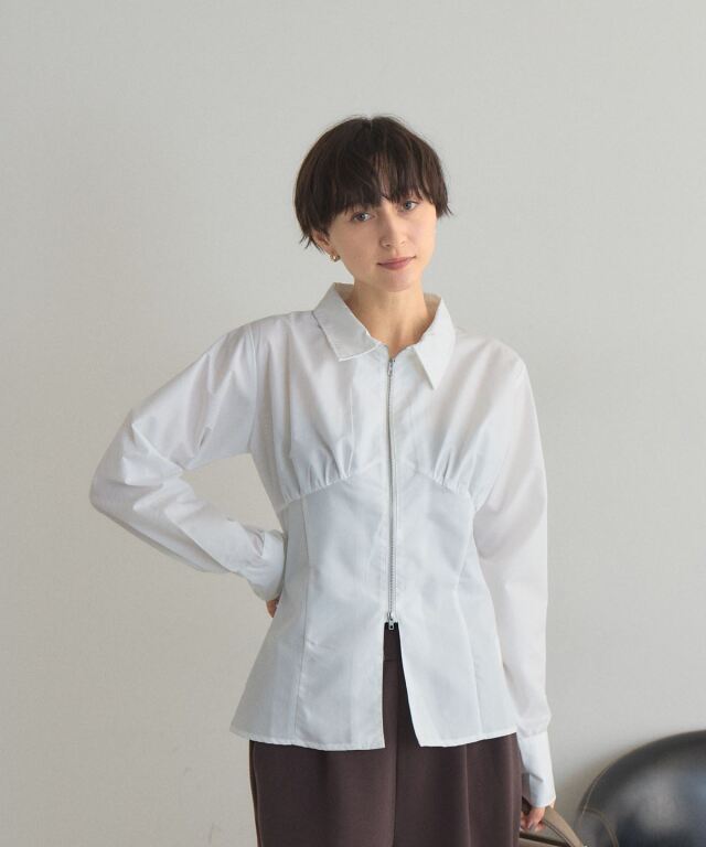 オフィシャルサイト限定】ブロードZIPデザインシャツ