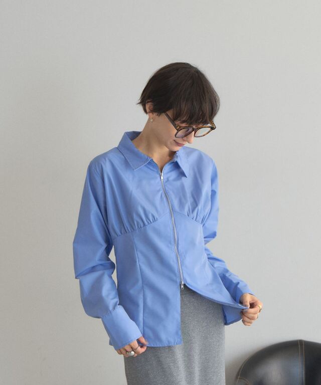 オフィシャルサイト限定】ブロードZIPデザインシャツ