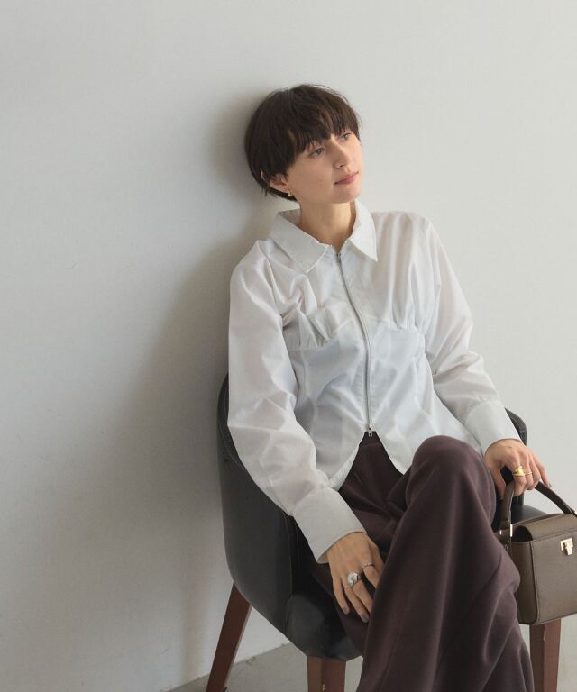 オフィシャルサイト限定】ブロードZIPデザインシャツ