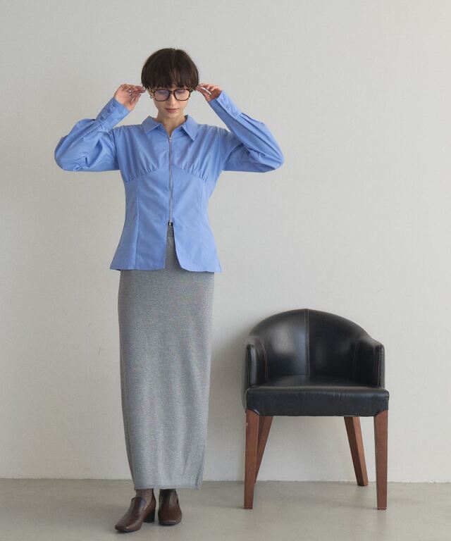 オフィシャルサイト限定】ブロードZIPデザインシャツ