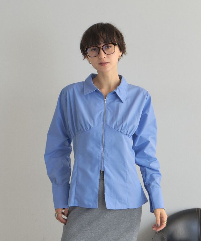 オフィシャルサイト限定】ブロードZIPデザインシャツ