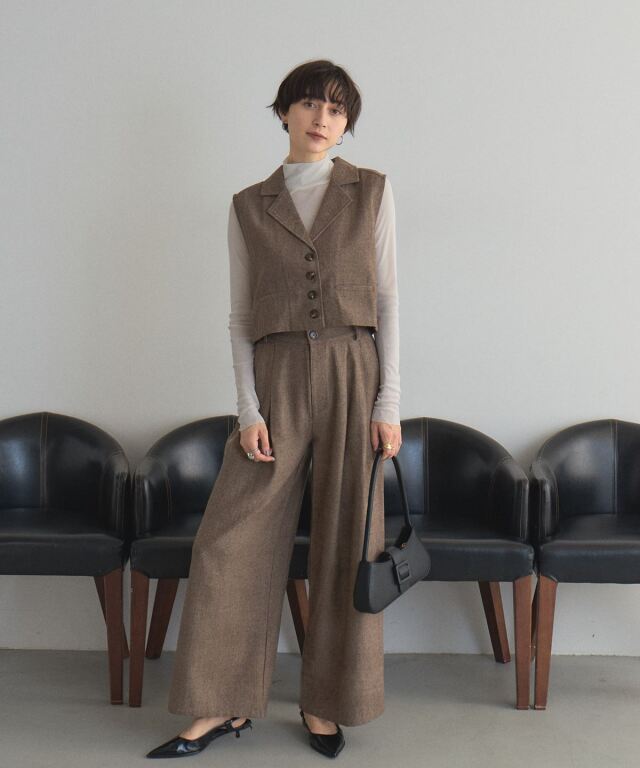 オフィシャルサイト限定】ツイードワイドパンツ