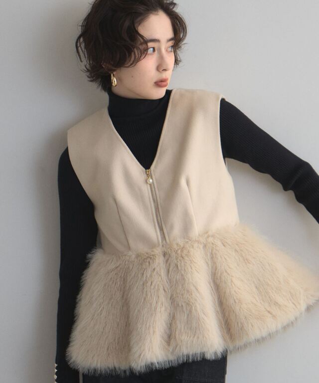 オフィシャルサイト限定】ペプラムファージップベスト