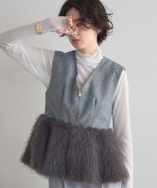 オフィシャルサイト限定】ペプラムファージップベスト