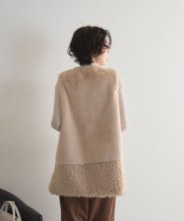 オフィシャルサイト限定】ファーボアドッキングベスト