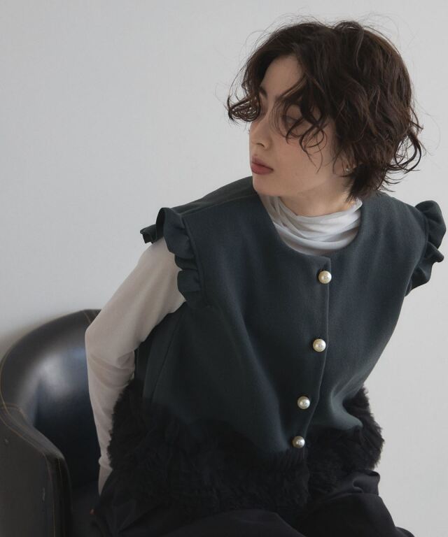 オフィシャルサイト限定】チュールフリルベスト