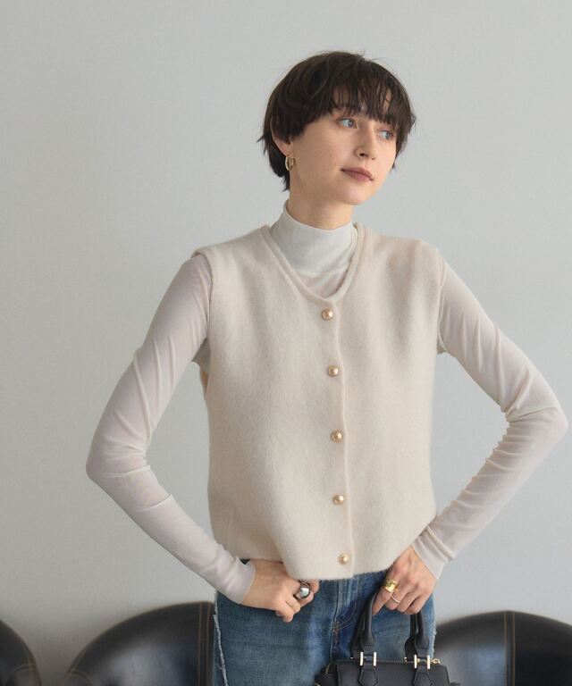 【オフィシャルサイト限定】ゴールドボタンジレベスト