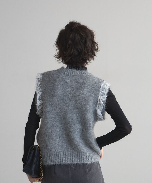 オフィシャルサイト限定】レースニットベスト