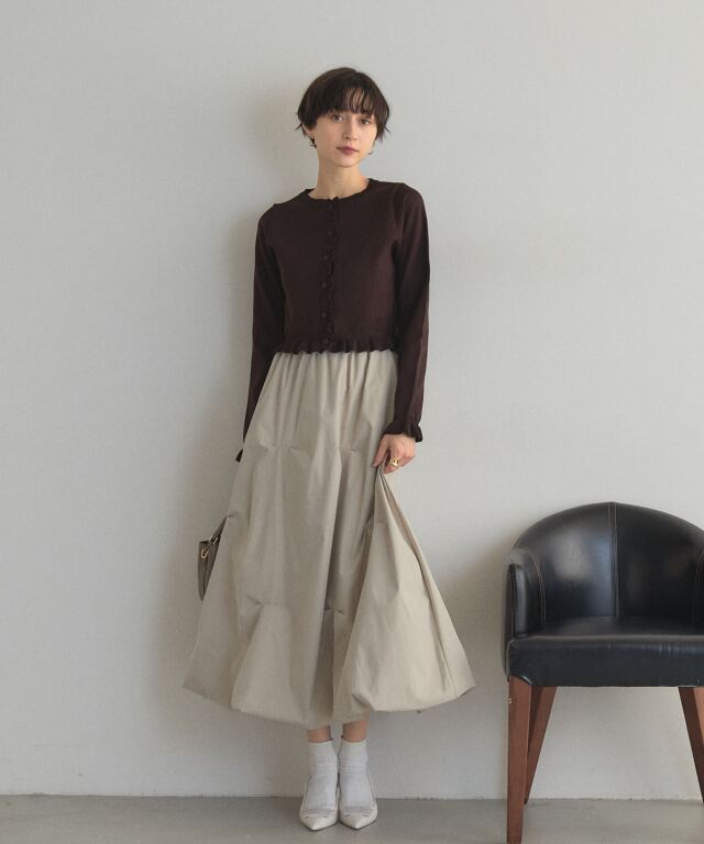 オフィシャルサイト限定】ナイロンタックボリュームスカート