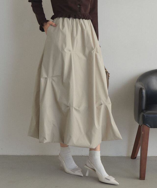 オフィシャルサイト限定】ナイロンタックボリュームスカート