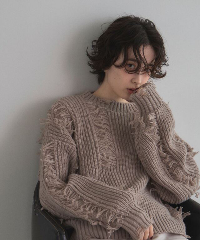 【完売品】ダイリク　フリンジニット フリンジニットスリーブプルオーバー / ニット・セーター