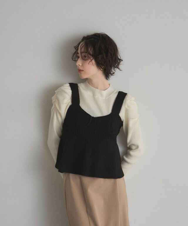 オフィシャルサイト限定】ペプラムニットビスチェ