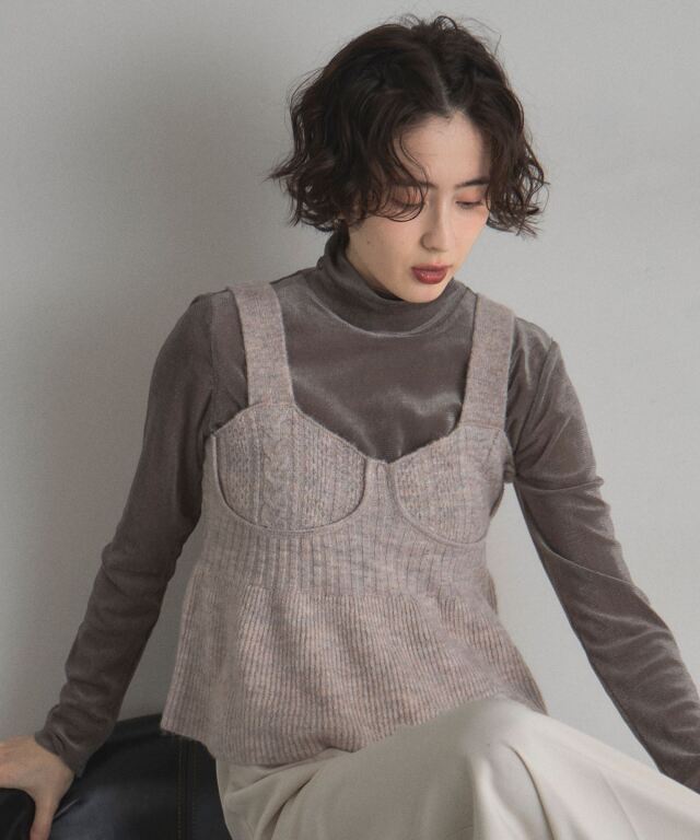 K*i様 ニットペプラムビスチェ WEB限定】ペプラムニットビスチェ | ファッション通販サイト NUGU