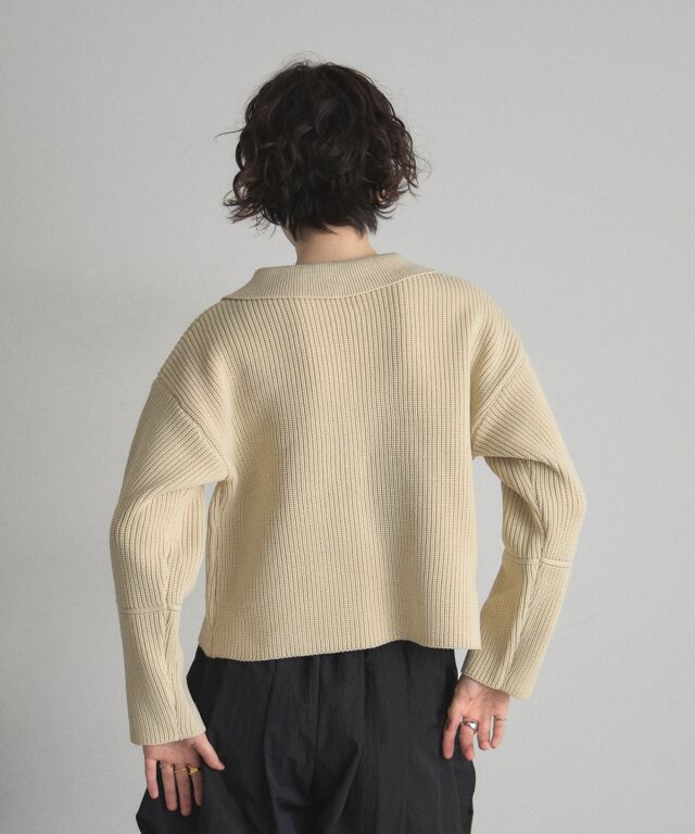 オフィシャルサイト限定】襟付きスポンディッシュニットブルゾン