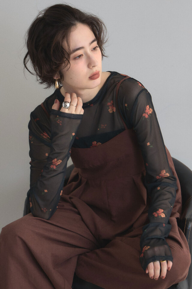 レーススリーブブラウス