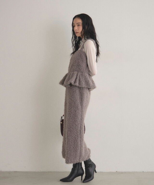 オフィシャルサイト限定】ブークレシャギーペプラムキャミワンピ