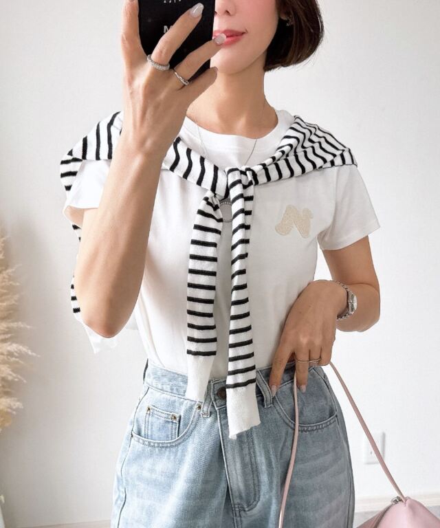 サガラ刺繍Tシャツ（汗染み防止・UVカット）
