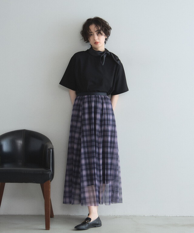 オフィシャルサイト限定】チェックチュールスカート