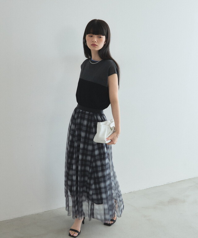 オフィシャルサイト限定】チェックチュールスカート