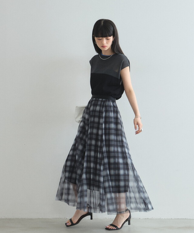 オフィシャルサイト限定】チェックチュールスカート