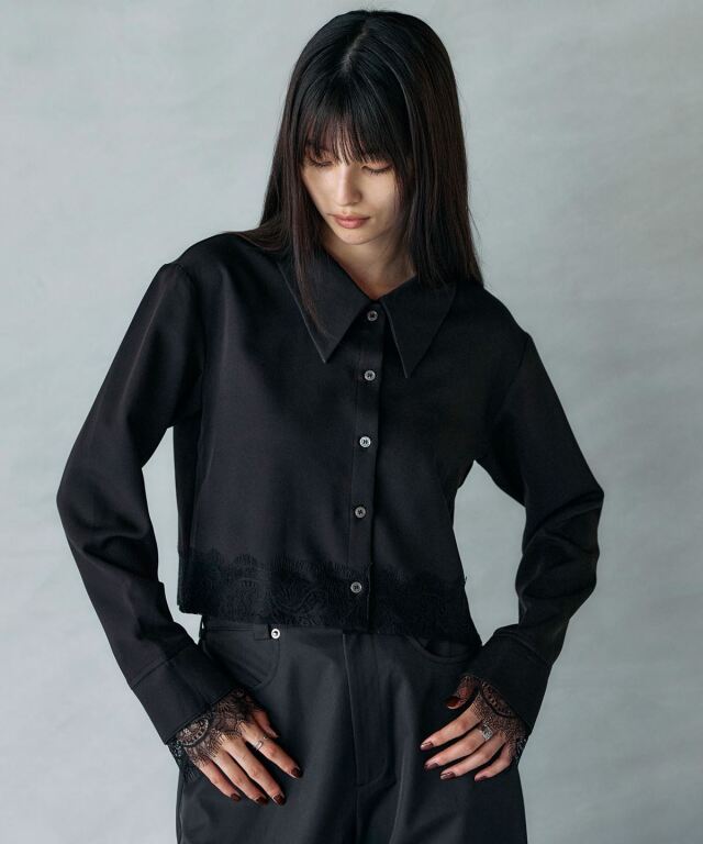 tomeページ ARVELLIA｜ LACE CONTRAST SHIRT