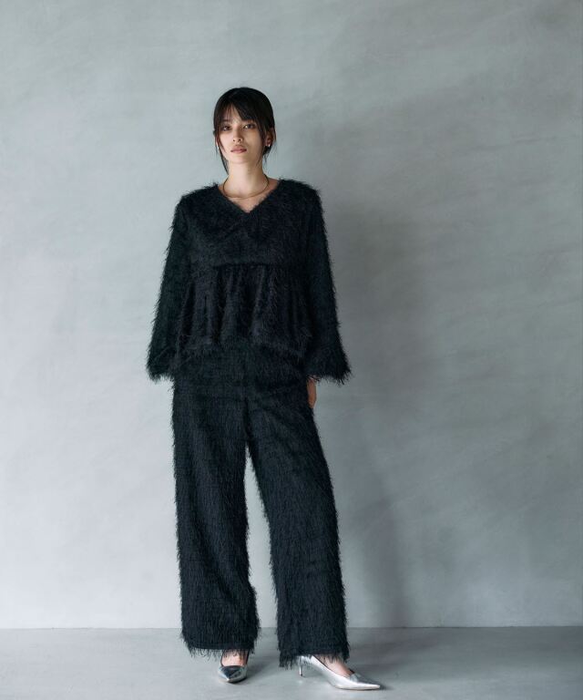 ta7ページ ARVELLIA｜ WIDE FRINGE PANTS