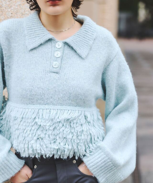ARVELLIA】TEXTURED PEPLUM KNIT