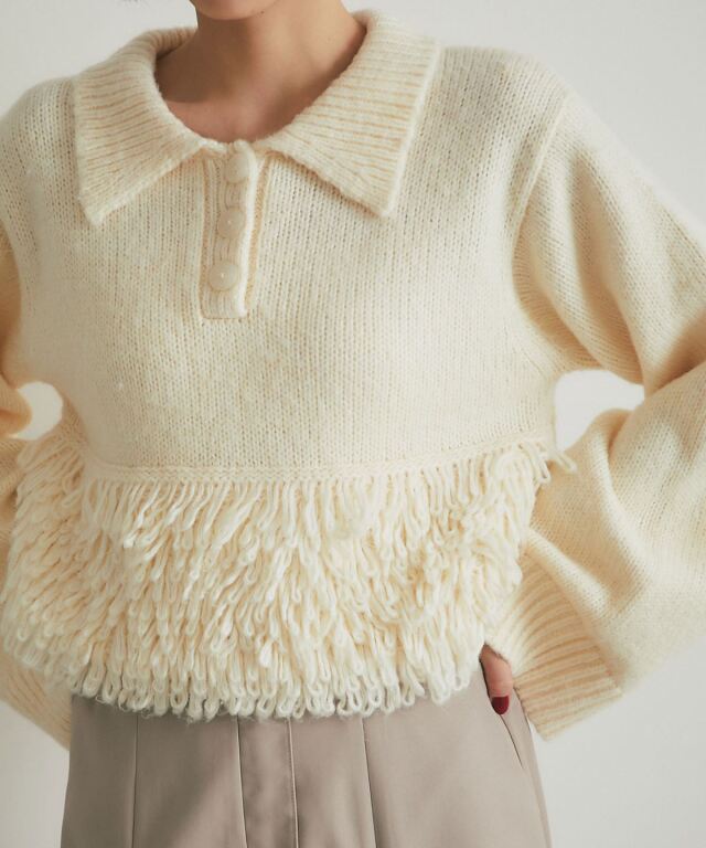 ARVELLIA】TEXTURED PEPLUM KNIT