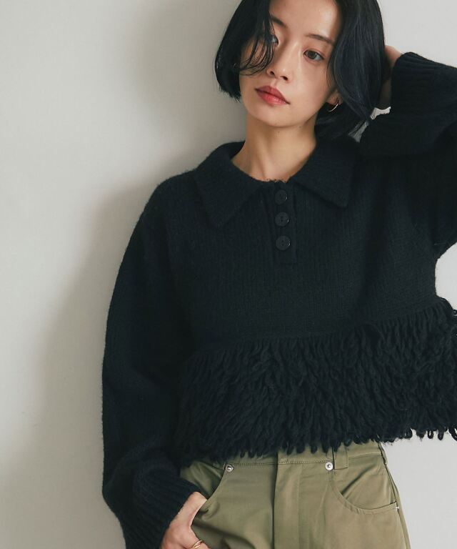 ARVELLIA】TEXTURED PEPLUM KNIT