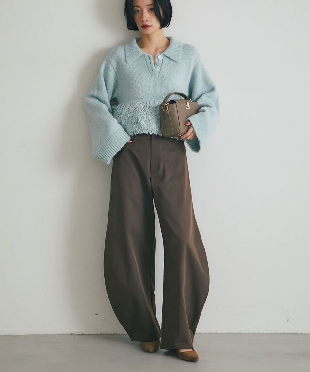 ARVELLIA】TEXTURED PEPLUM KNIT