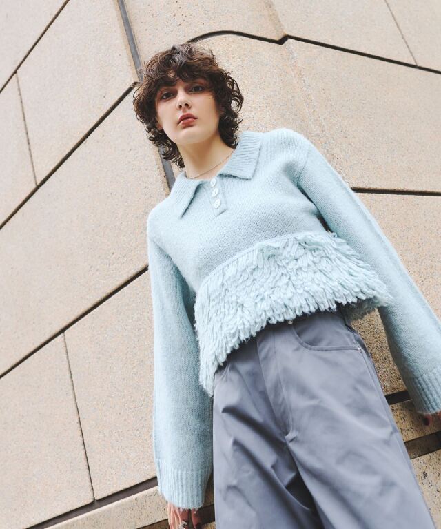 ARVELLIA】TEXTURED PEPLUM KNIT