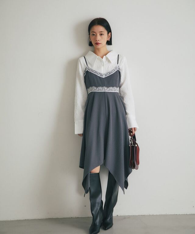 ARVELLIA】LACE CASCADE DRESS