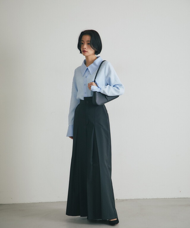 ARVELLIA｜ SHARP EDGE HIGH-WAIST PANTS