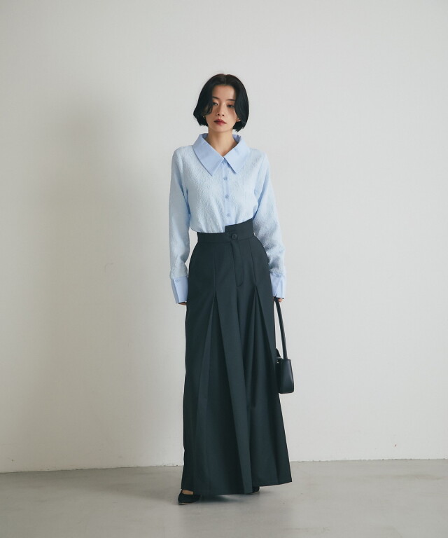 ARVELLIA｜ SHARP EDGE HIGH-WAIST PANTS