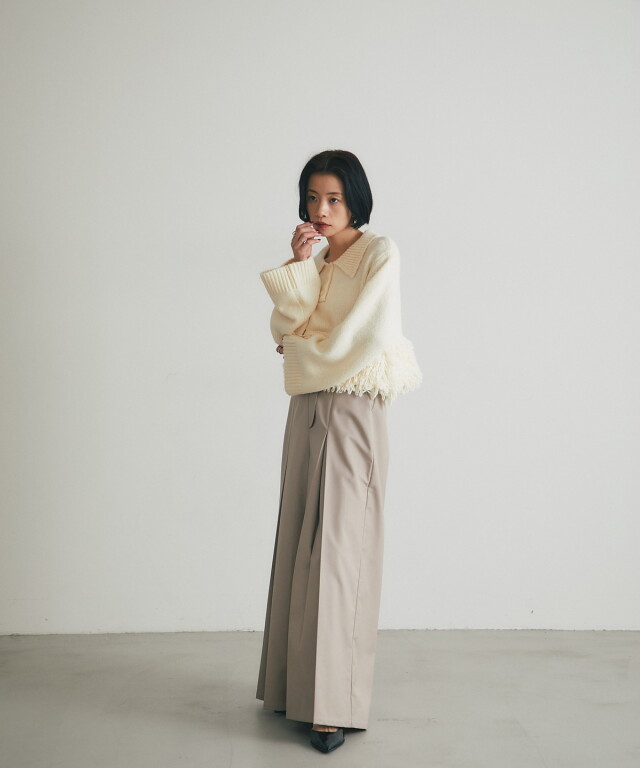 ARVELLIA｜ SHARP EDGE HIGH-WAIST PANTS