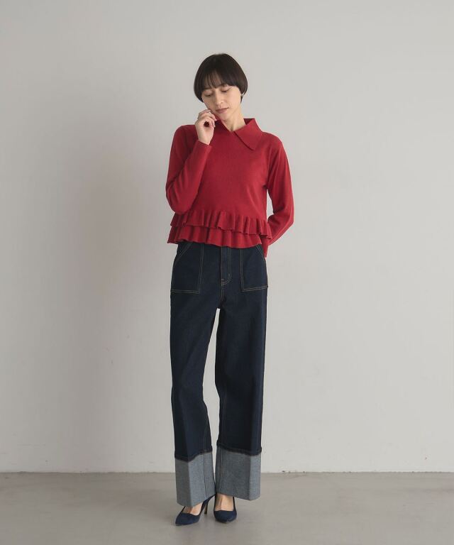 ARVELLIA】RUFFLE HEM KNIT
