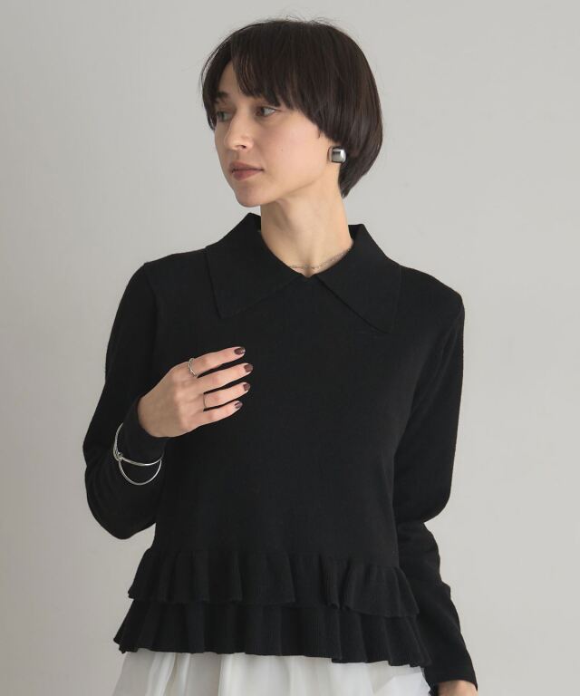 ARVELLIA】RUFFLE HEM KNIT