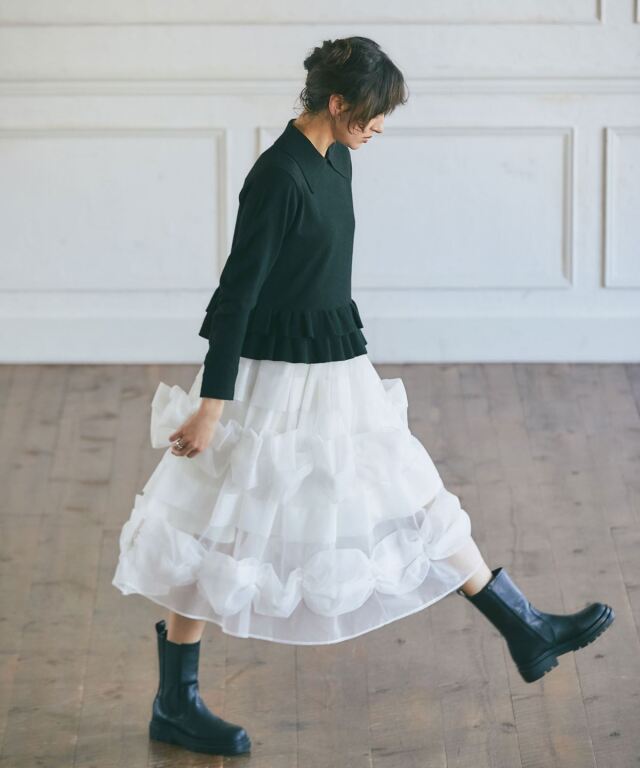 ARVELLIA】RUFFLE HEM KNIT