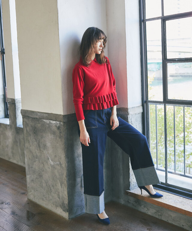 ARVELLIA】RUFFLE HEM KNIT