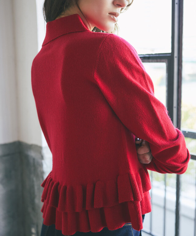 ARVELLIA】RUFFLE HEM KNIT