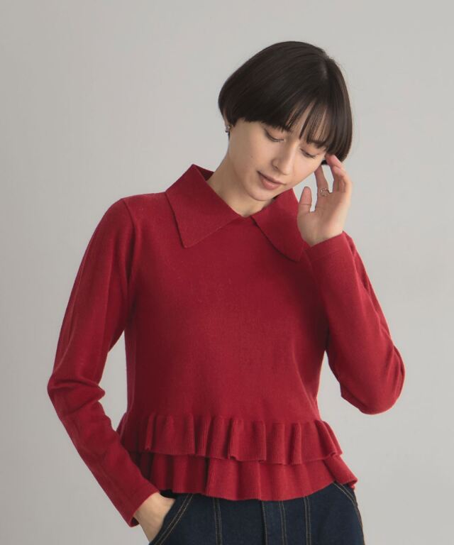 ARVELLIA】RUFFLE HEM KNIT