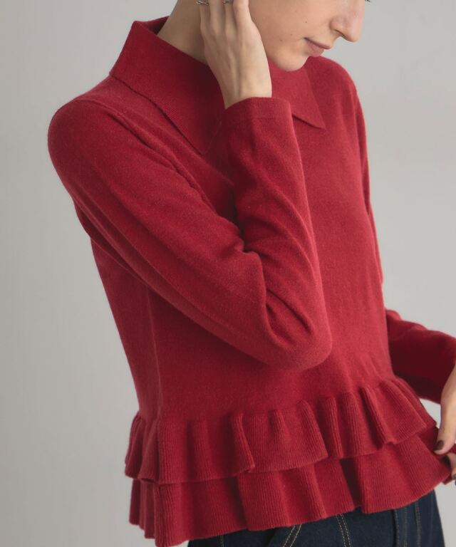 ARVELLIA】RUFFLE HEM KNIT