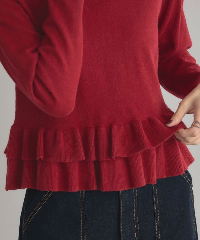 ARVELLIA】RUFFLE HEM KNIT