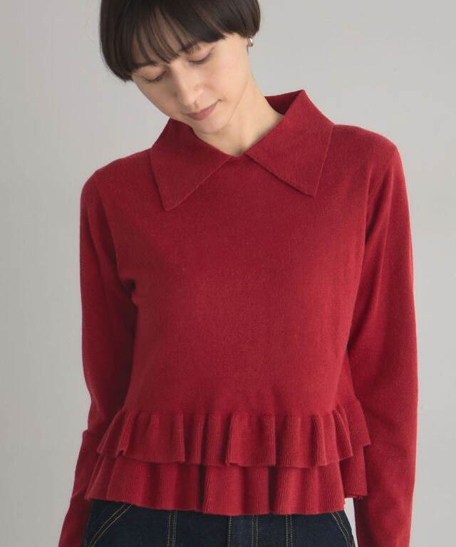 ARVELLIA】RUFFLE HEM KNIT