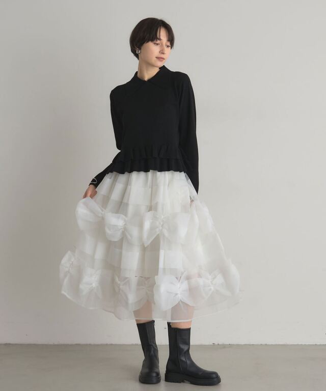 ARVELLIA】RUFFLE HEM KNIT