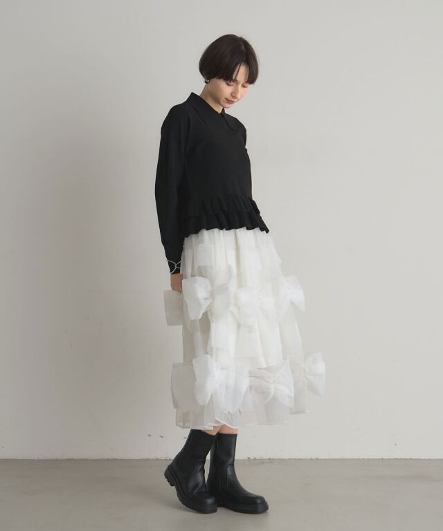 ARVELLIA】RUFFLE HEM KNIT